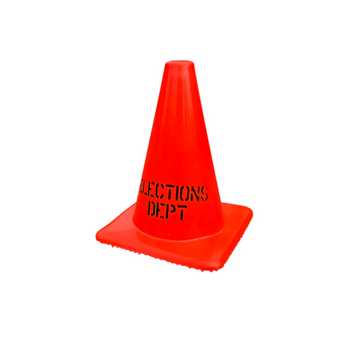 12" Elections Dept. Traffic Cone 1 PACK (CC-105-1)
