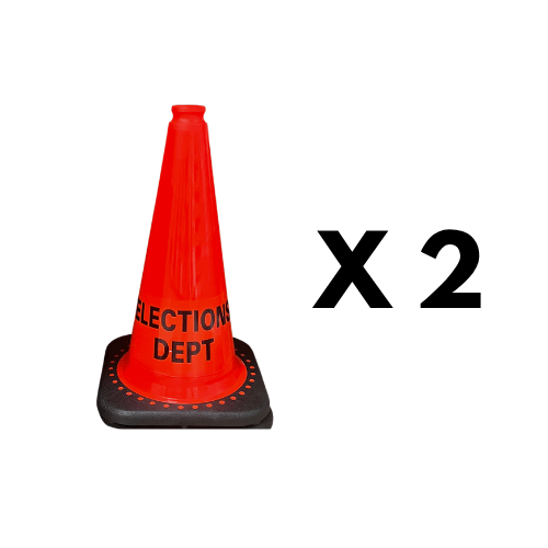 12" Elections Dept. Traffic Cone 2 PACK (CC-105-2)