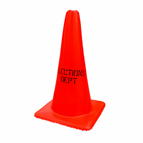18" Elections Dept. Traffic Cone 10 PACK (CC-101-10)