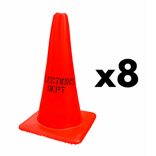 18" Elections Dept. Traffic Cone 8 PACK (CC-101-8)