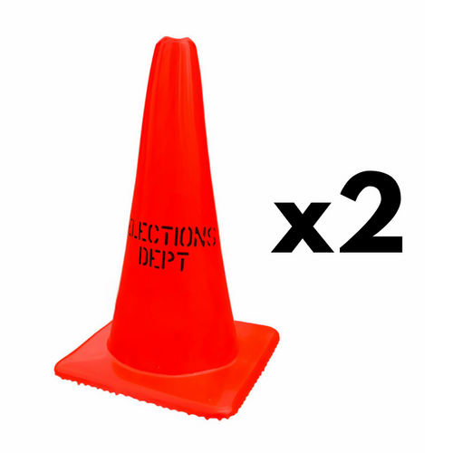 18"Elections Dept. Traffic Cone 2 PACK (CC-101-2)