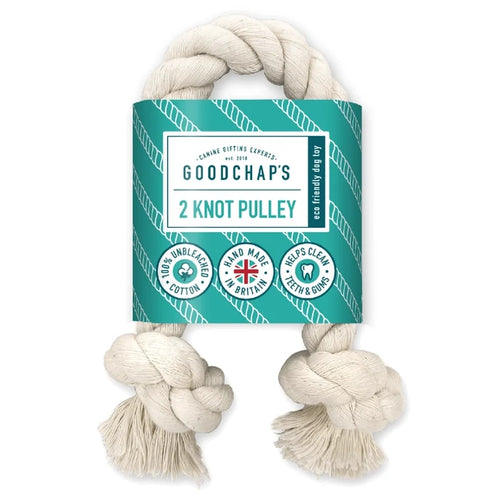 2 Knot Pulley - Natural Cotton Rope Toy