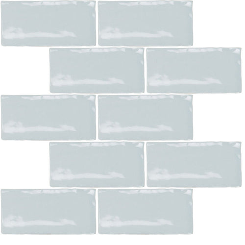 Fado Subway Tile Sky Glossy 2.5 x 5 Mosaic tile SSN-1620