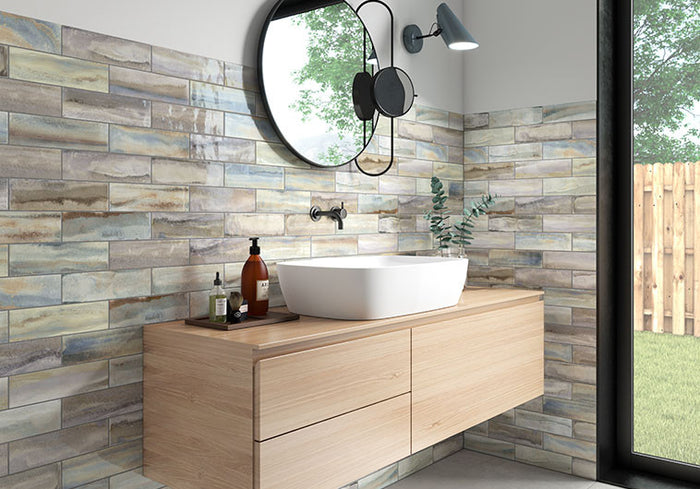 Great Plains Collection 3 x 10 Glossy Subway Tile GPL9305 Horizon Sunset brick subway tiles