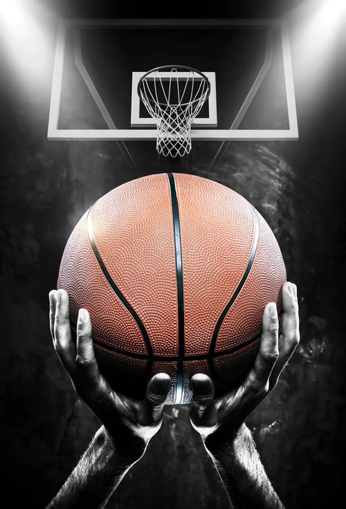 3D Basketball Wall Mural: Teen Room Decor, Self-Adhesive Wallpaper