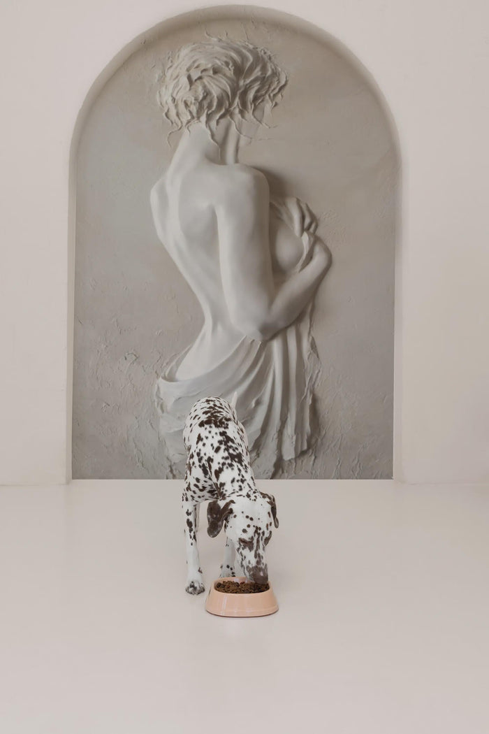 3D Illusion Woman Wallpaper: Clay Statue Art Wall Mural