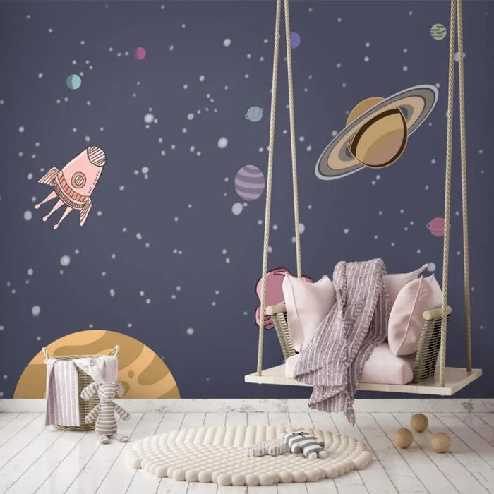 3D Space Shuttle Wallpaper: Solar System Planets, Stars