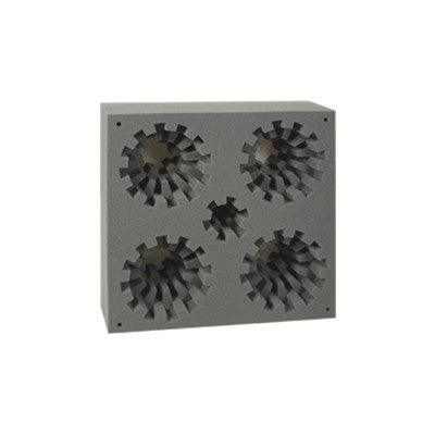 Five hole floral vase block for transporting funeral flower arrangements, non-skid base