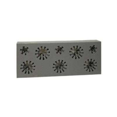 Eight hole floral vase block for transporting funeral flower arrangements, non-skid base