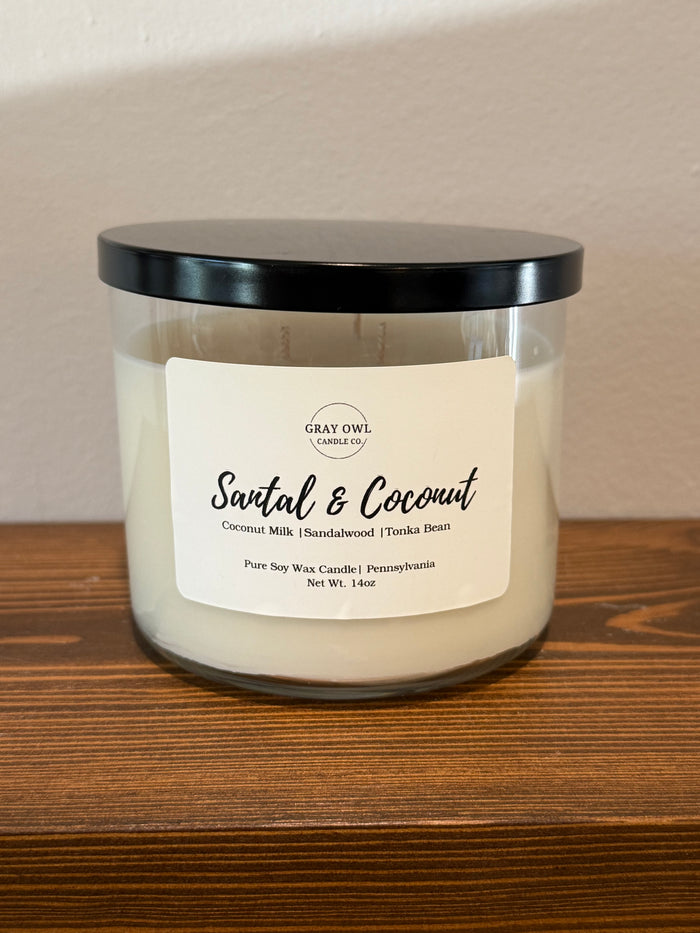 Santal + Coconut Large Soy Candle | 3 Wick