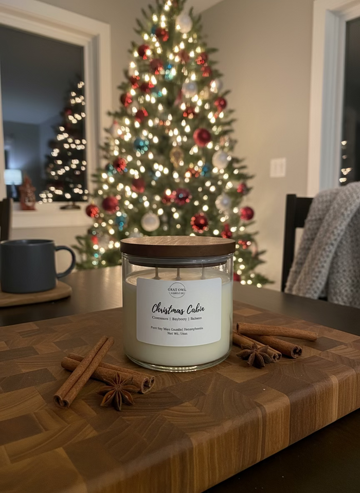 Christmas Cabin Large Soy Candle | 3 Wick