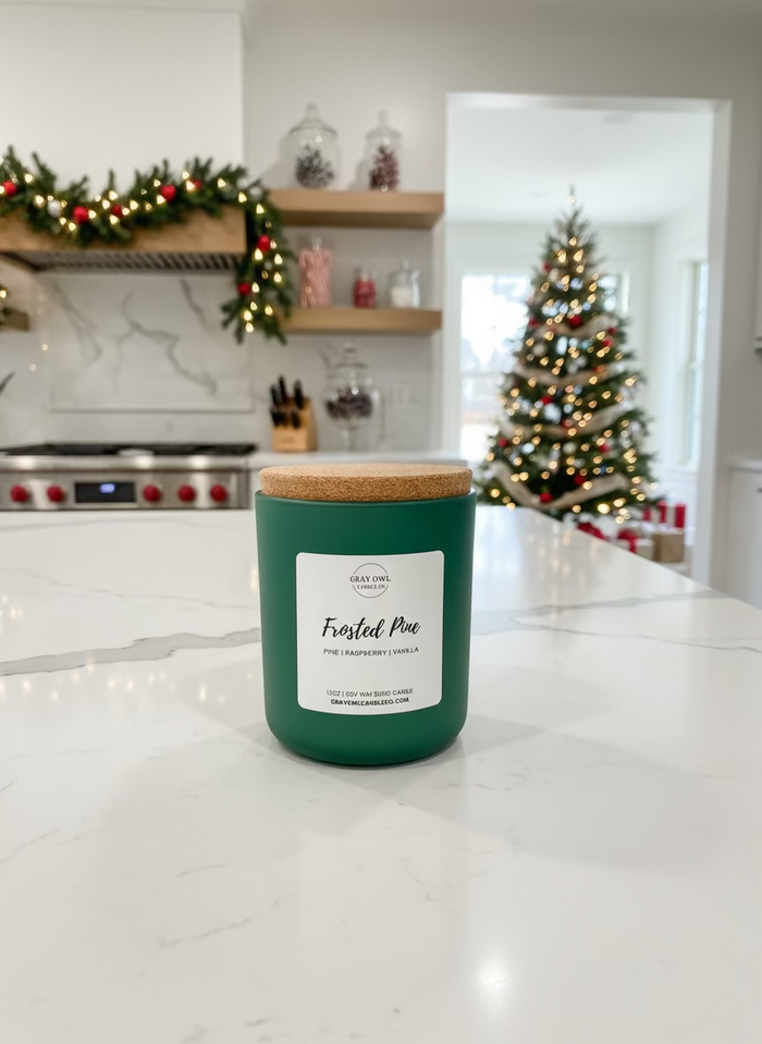 Frosted Pine Wooden Wick Candle