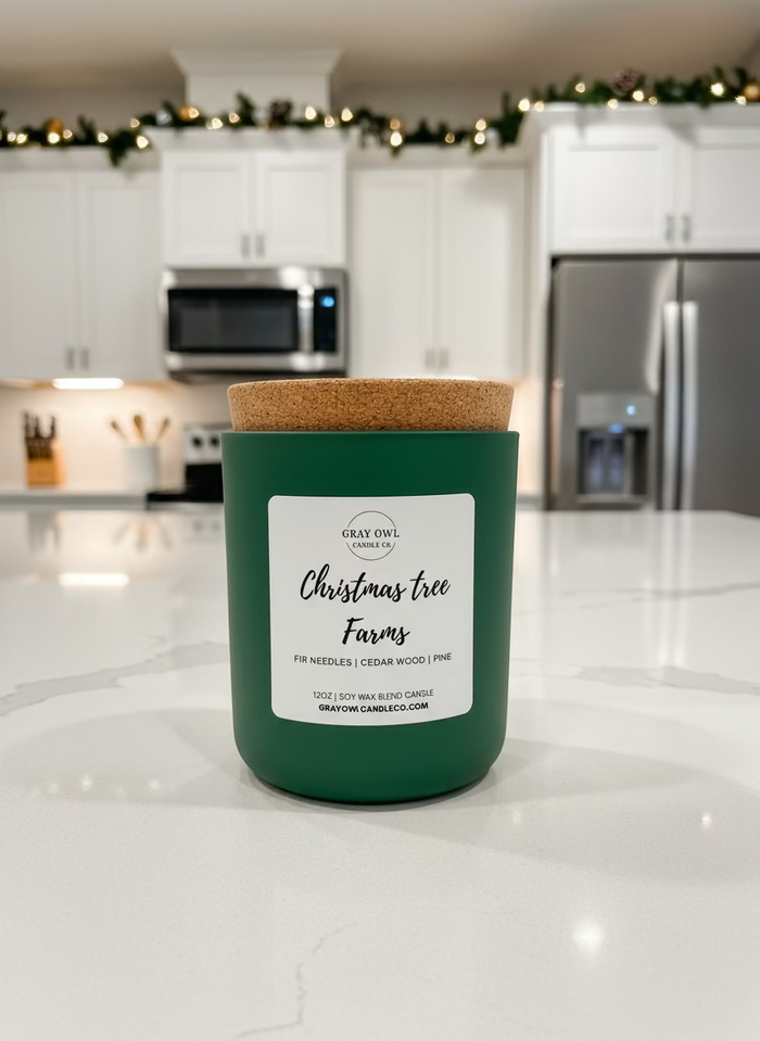 Christmas Tree Farms Wooden Wick Candle
