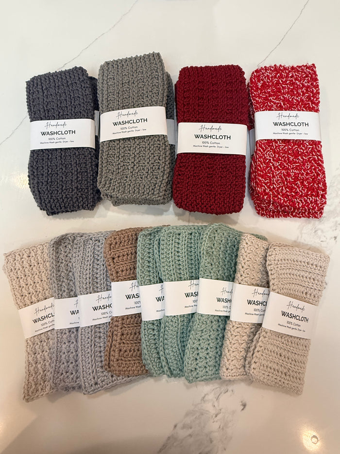 Cotton Washcloth, Handmade