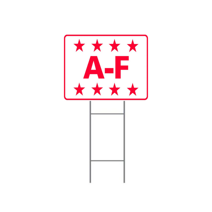 A-F SIGN DOUBLE-SIDED H-Stake Sign (SG-311D2)