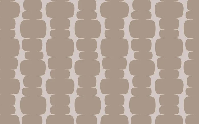 Abstract Brown & Beige Peel and Stick Wallpaper: Retro Wall Decal