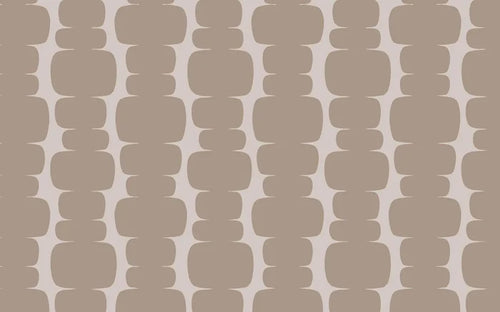 Abstract Brown & Beige Peel and Stick Wallpaper: Retro Wall Decal