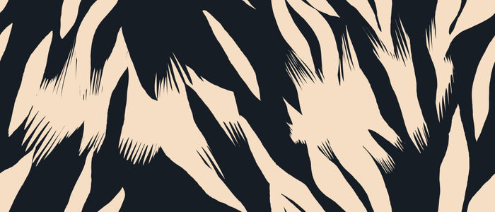 Abstract Brush Pattern Wallpaper: Black Beige Retro Wall Decal - Peel & Stick