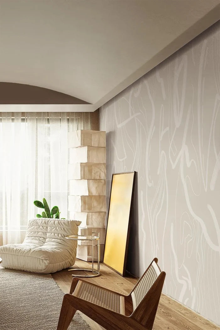 Abstract Lines Wallpaper | Peel Stick Wall Decal | 2WayWallpaper