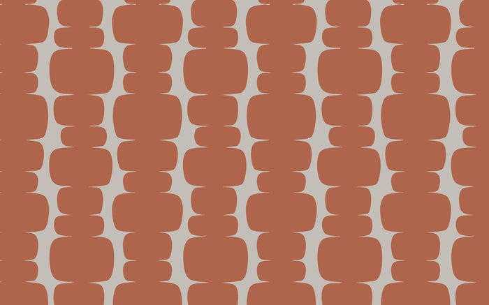 Abstract Orange & Beige Peel and Stick Wallpaper: Retro Wall Decal
