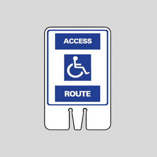 ACCESS ROUTE DOUBLE-SIDED Cone Topper Sign (SG-110I2)