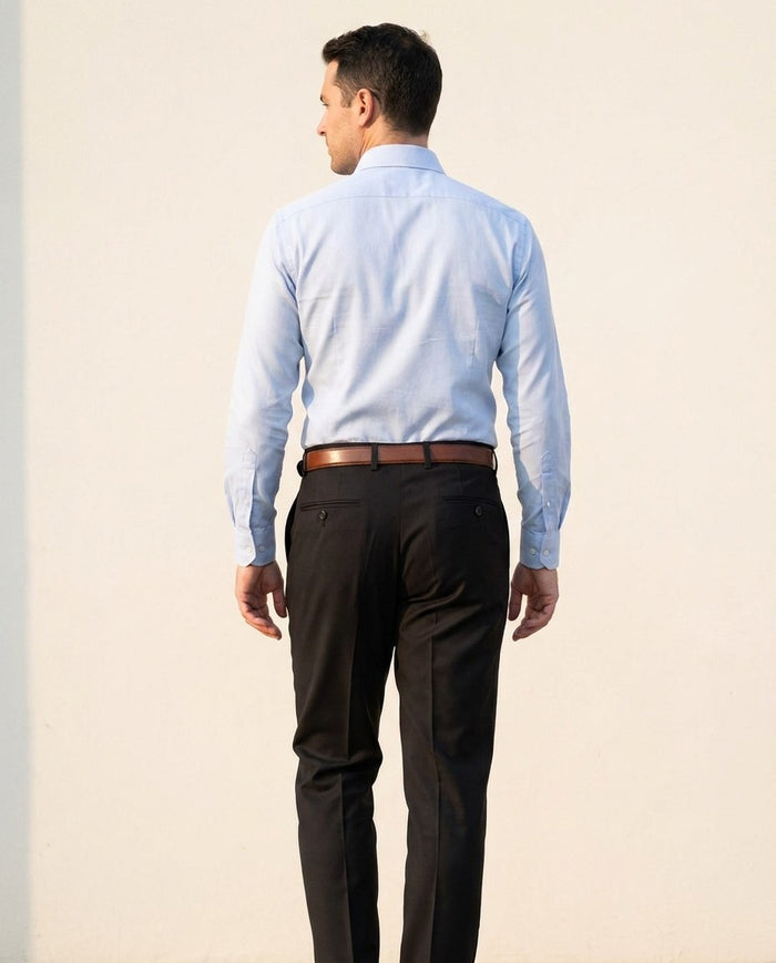 After Dark Grey Cotton Twill — back