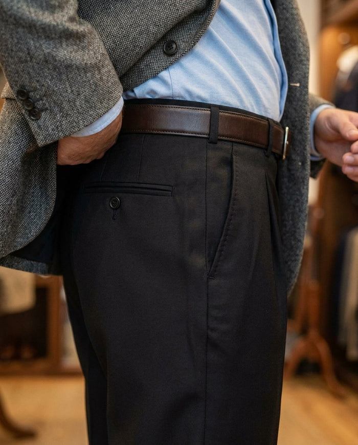 After Dark Grey Cotton Twill — back