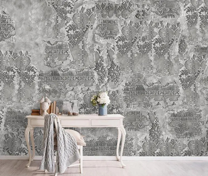 Aged Concrete Look Wallpaper: Modern Urban Peel and Stick
