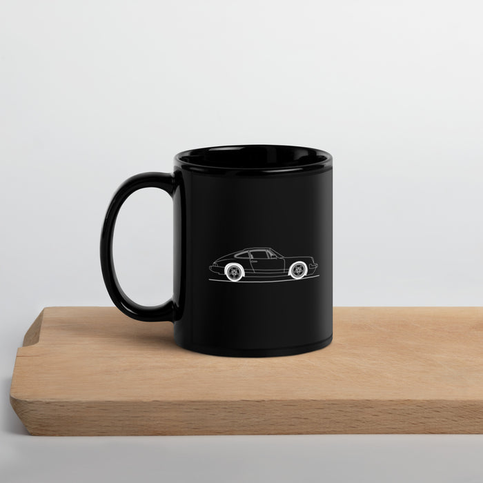 Air Cooled Porsche 911 Hand-Drawn Illustration Coffee Mug - Classic Porsche 911 Clothing & Accessory | Bexco Automotive