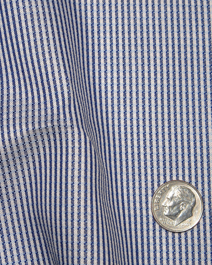 Albini: Dark Blue Dress Stripe