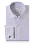 Alumo Heather Oxford  Purple Dress Stripes