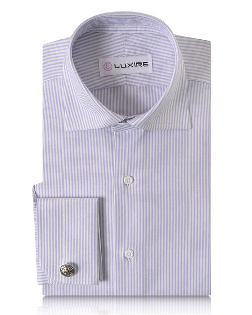 Alumo Heather Oxford  Purple Dress Stripes