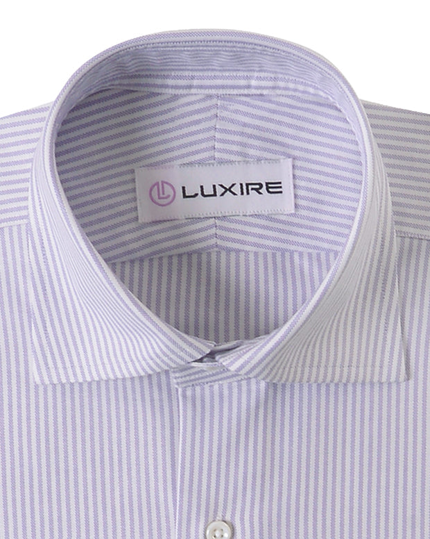 Alumo Heather Oxford  Purple Dress Stripes