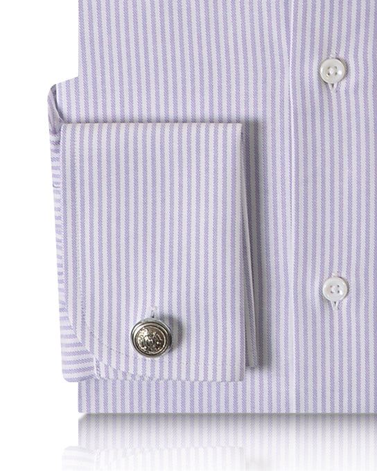 Alumo Heather Oxford  Purple Dress Stripes