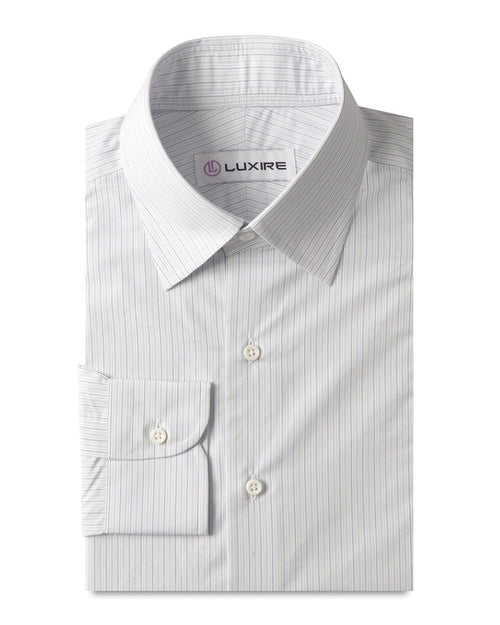 Alumo Light Grey And Light Blue Alternate Stripes