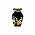 American Pride Black & Gold Brass Keepsake Urn — ISU-RJ-0056
