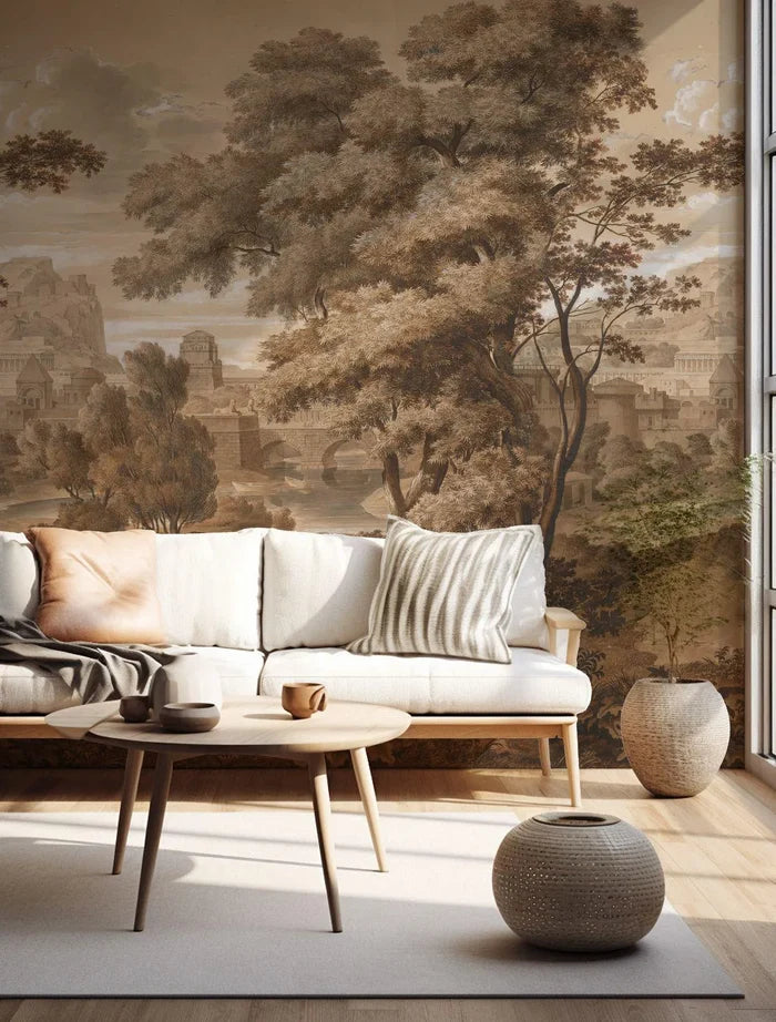 Ancient Roman Landscape Wallpaper: Mythological Rome Wall Decor