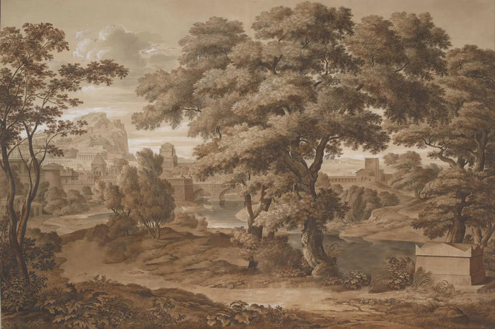 Ancient Roman Landscape Wallpaper: Mythological Rome Wall Decor