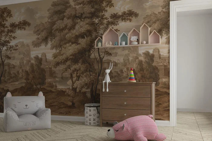 Ancient Roman Landscape Wallpaper: Mythological Rome Wall Decor