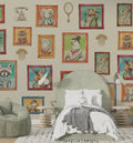 Animal Portraits Wallpaper: Whimsical Woodland Peel and Stick Removable Wall Art
