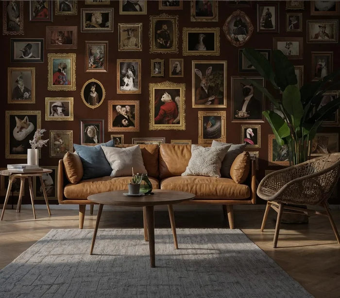 Animals in Clothes Wallpaper: Deluxe Textured Wallpaper Decorative Wall Art