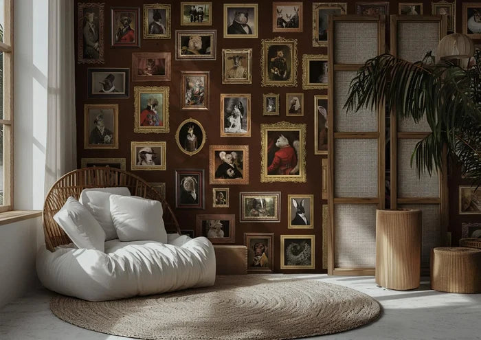 Animals in Clothes Wallpaper: Deluxe Textured Wallpaper Decorative Wall Art