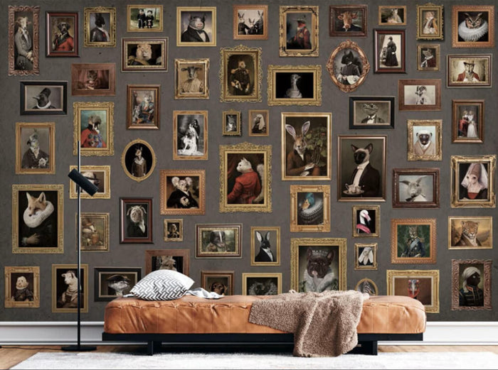 Animals in Clothes Wallpaper: Peel and Stick Decorative Wall Art