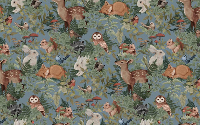 Animals Wallpaper: Light Colors, Children's Room Wallpaper