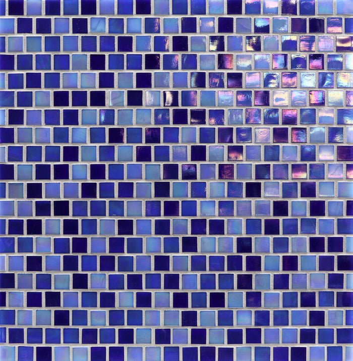 Aquarius Oceanic Iridescent Recycled Glass Mosaic at BELK Tile - AQR-5/8x5/8-OCEANIC
