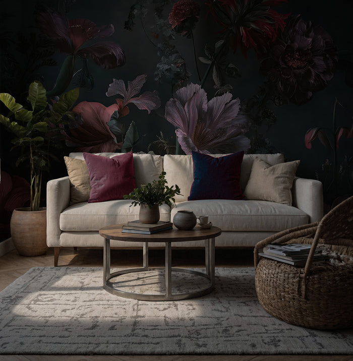 Artistic Floral Pattern Wallpaper; Peel-and-Stick, Deluxe Textured Wallpaper