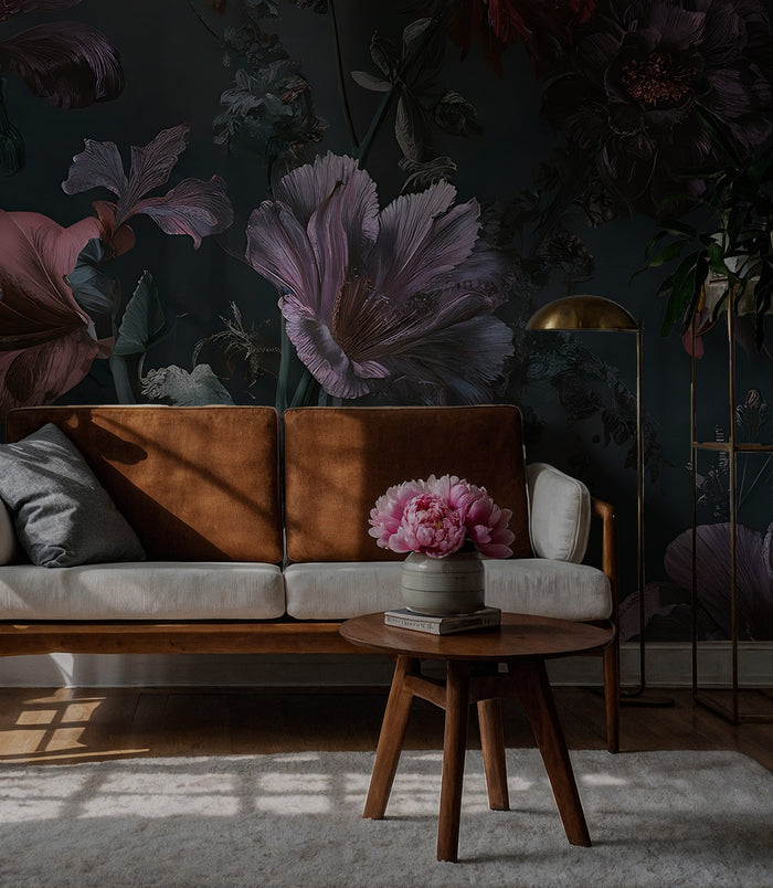 Artistic Floral Pattern Wallpaper; Peel-and-Stick, Deluxe Textured Wallpaper