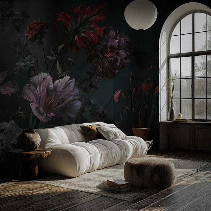 Artistic Floral Pattern Wallpaper; Peel-and-Stick, Deluxe Textured Wallpaper