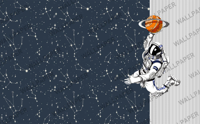 Astronaut & Constellations Wallpaper: Outer Space Mural