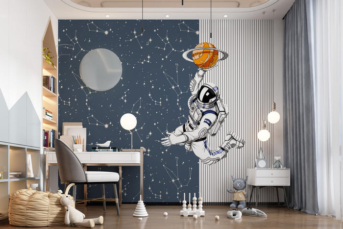 Astronaut & Constellations Wallpaper: Outer Space Mural